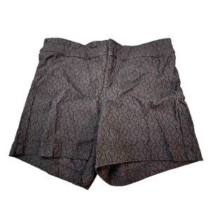 Jane Stone Womens Shorts Textured Black Dressy Geometric Size 10 JJ3990